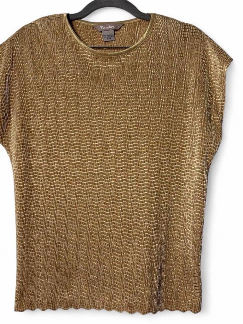 TanJay Metallic Gold Short Sleeve Tee
